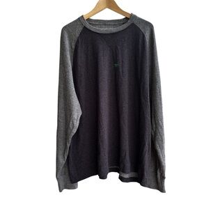 NEW LL Bean Men’s Washed Cotton Double-Knit Crewneck XXXL 3X Gray Raglan Shirt